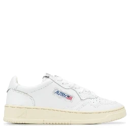 Low Sneakers Medalist with Side Logo in White Leather Women