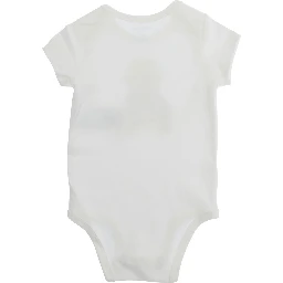 White Set of two bodysuits with round neck and prints in cotton Baby