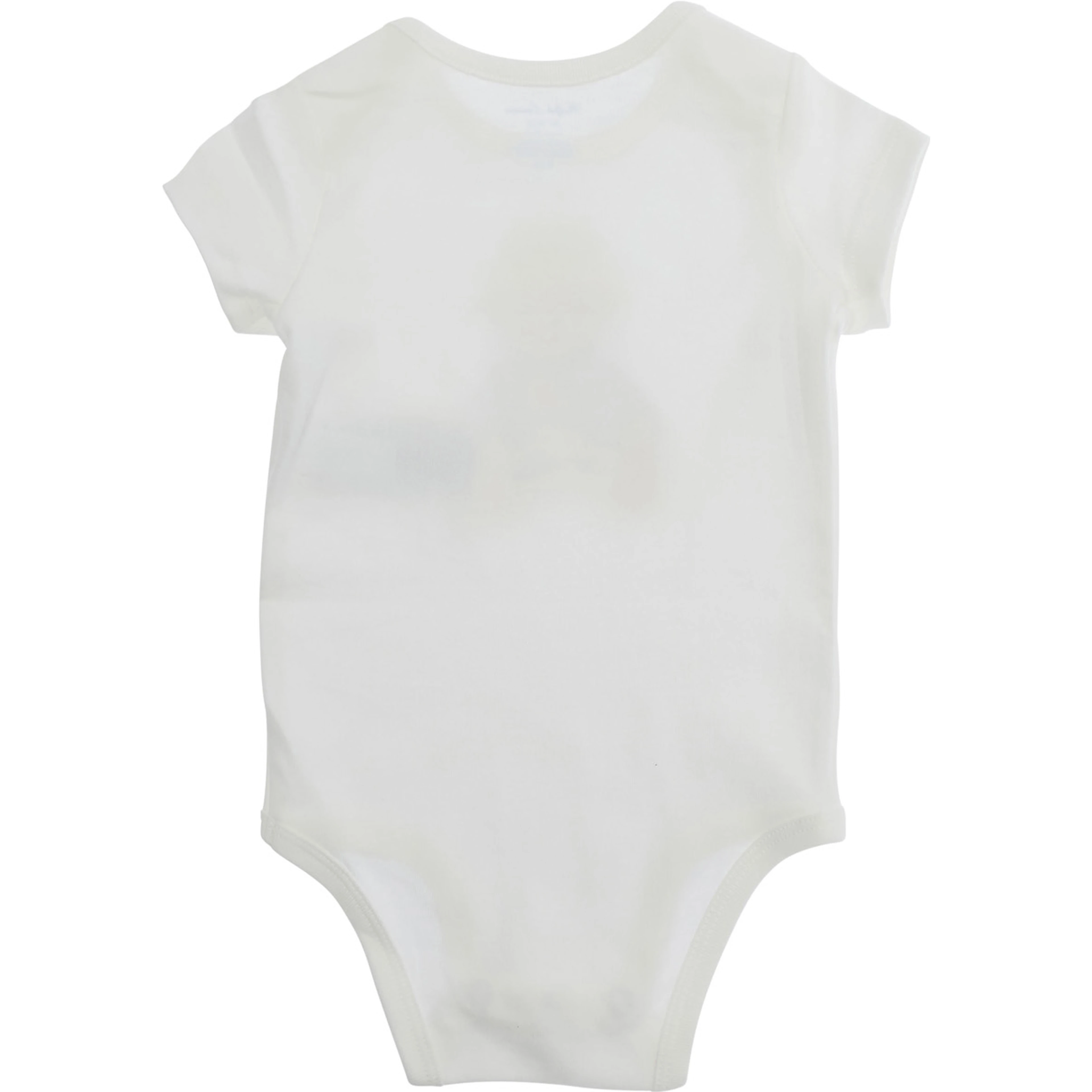 White Set of two bodysuits with round neck and prints in cotton Baby