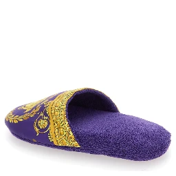Purple Slippers with Baroque Print in Fabric home