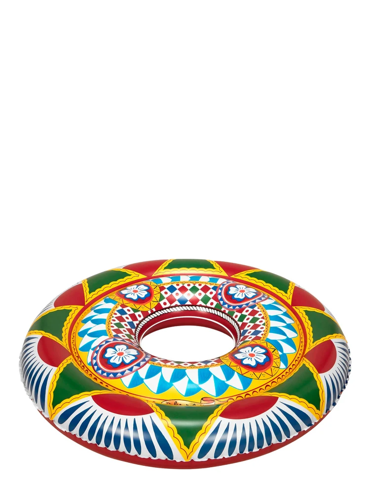 multicolor Inflatable with all-over Carretto print in PVC
