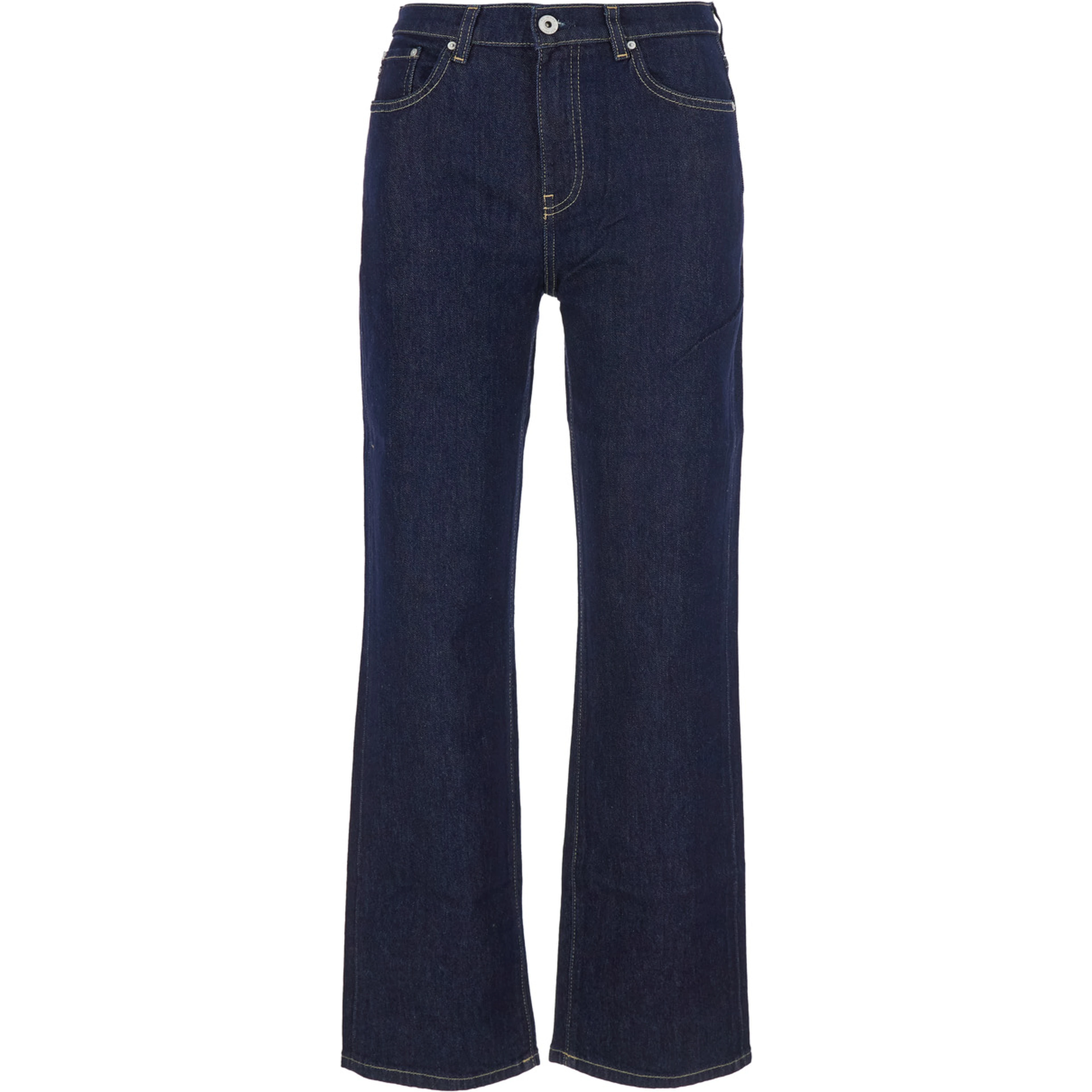 BRINLEY MID RISE STRAIGHT Jeans with mid-rise and Blue pockets for Women