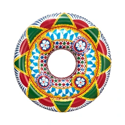 multicolor Inflatable with all-over Carretto print in PVC