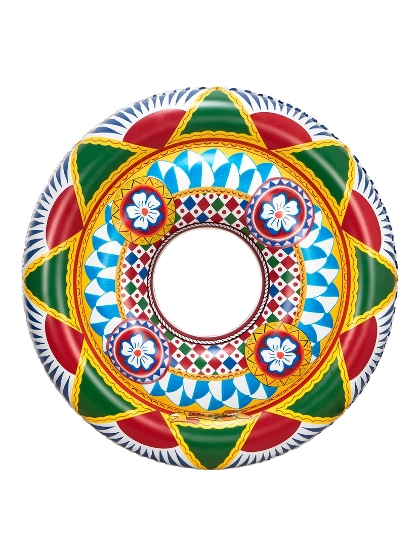 multicolor Inflatable with all-over Carretto print in PVC