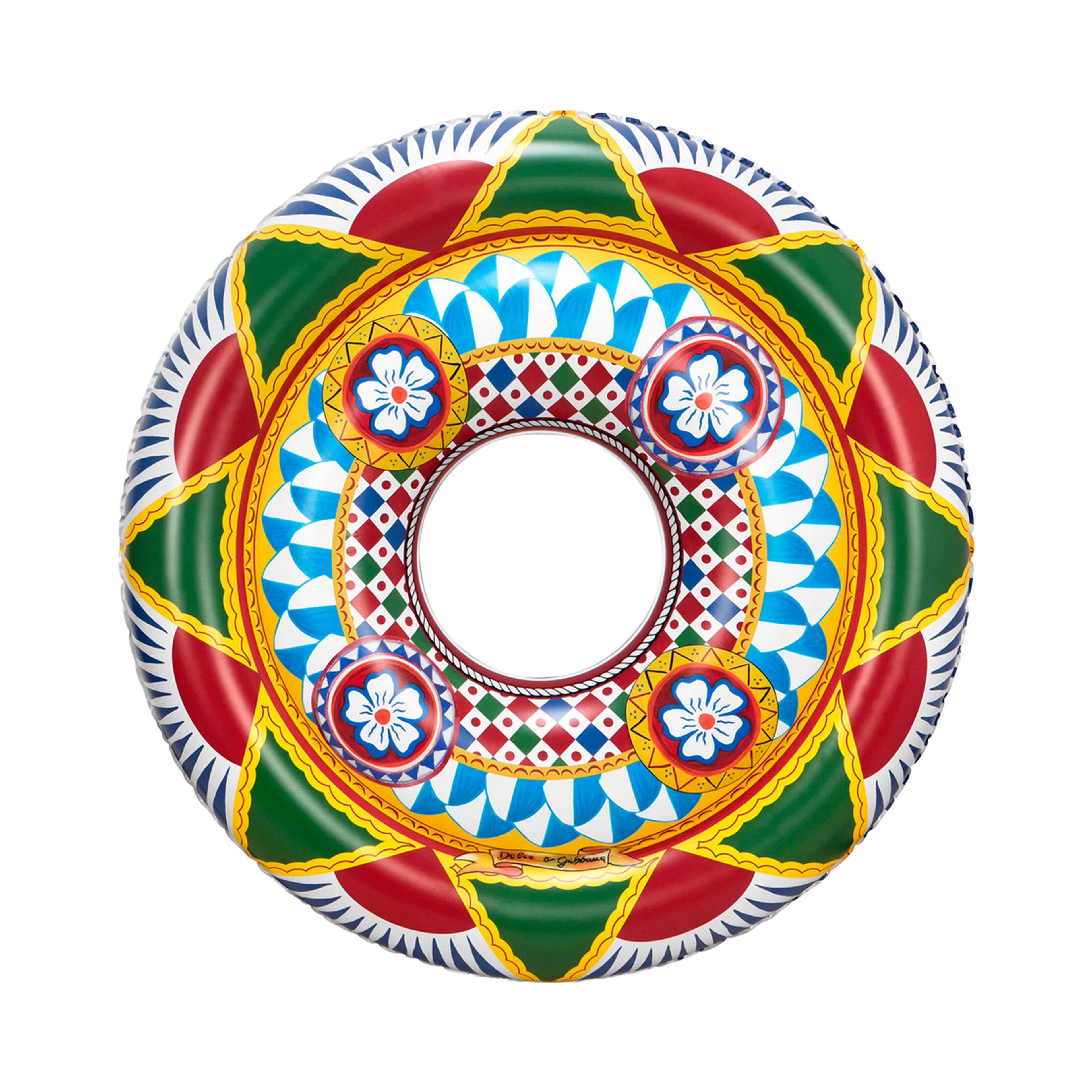 multicolor Inflatable with all-over Carretto print in PVC