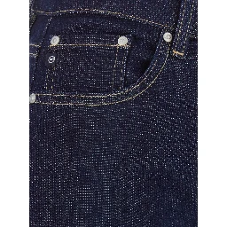 BRINLEY MID RISE STRAIGHT Jeans with mid-rise and Blue pockets for Women
