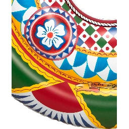 multicolor Inflatable with all-over Carretto print in PVC