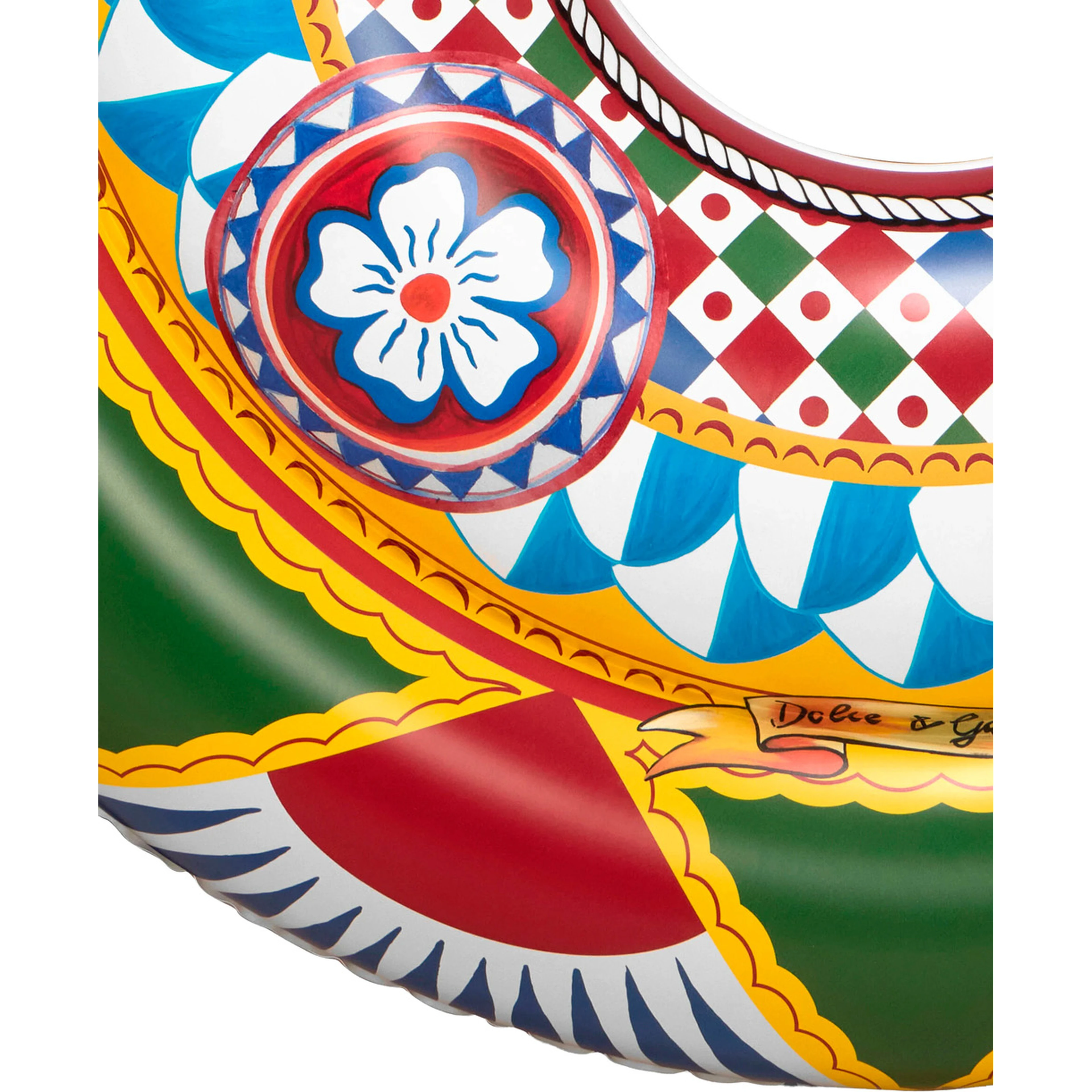 multicolor Inflatable with all-over Carretto print in PVC