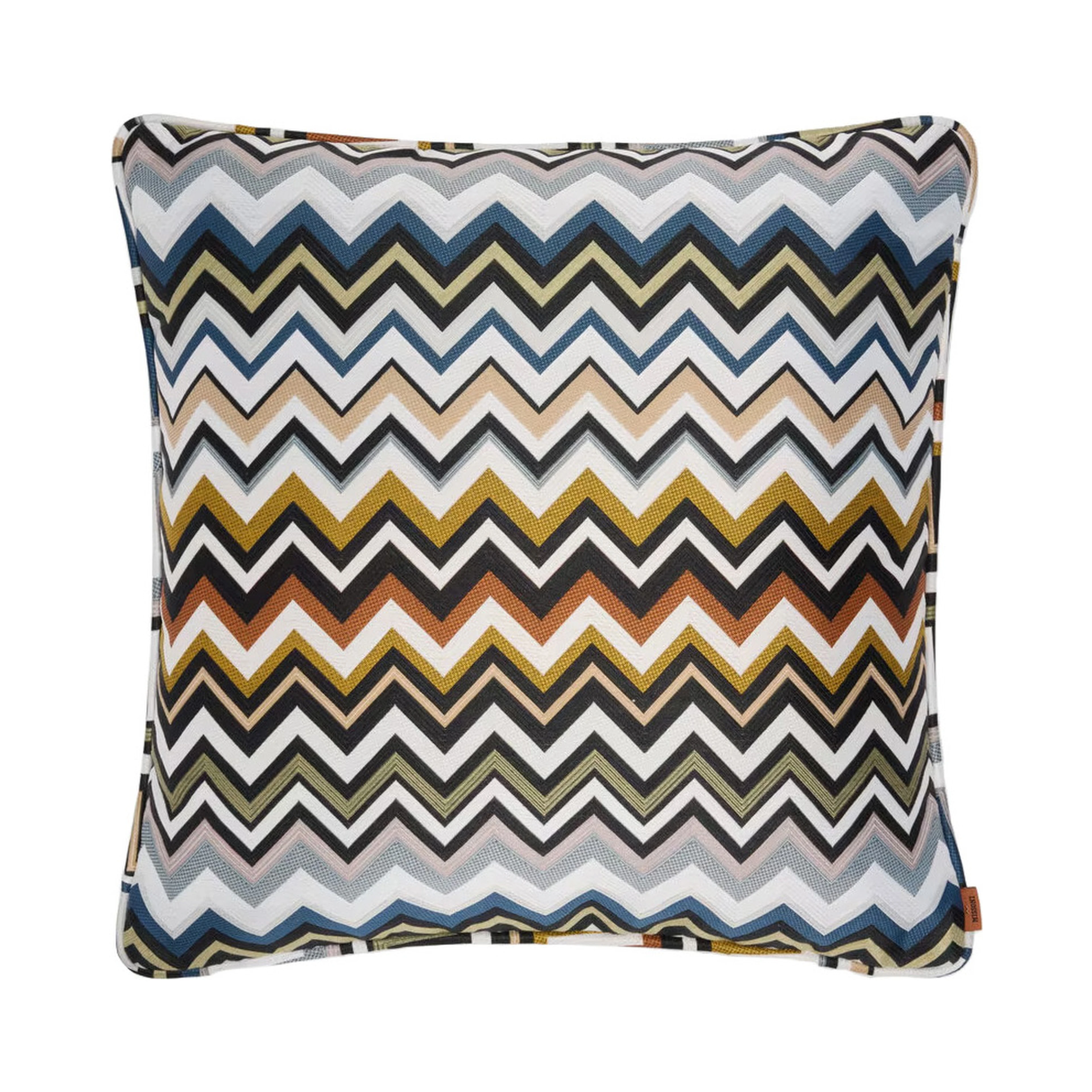 BELFAST multicolor Cushion with Zig-Zag motif all-over in fabric home