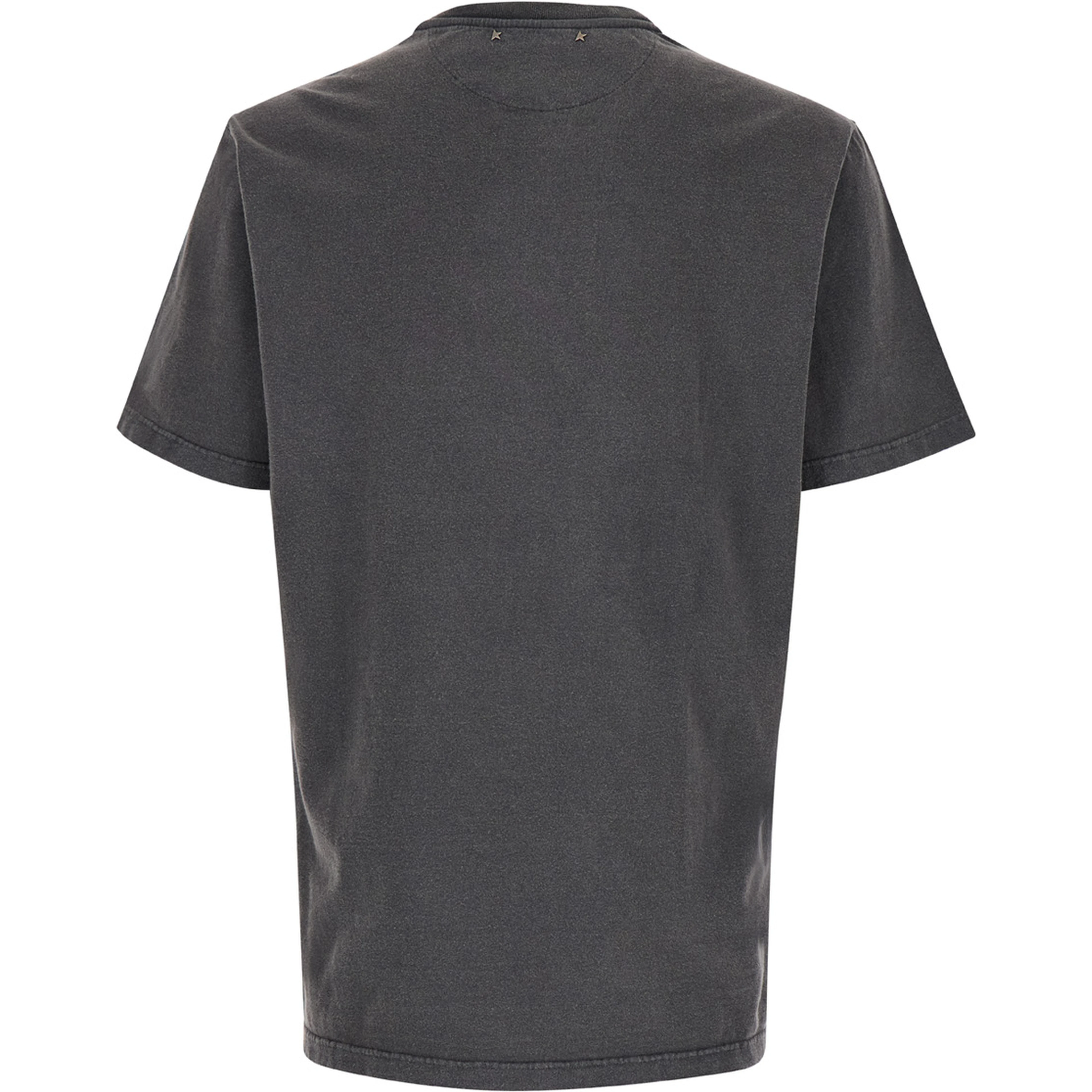 T-Shirt with Logo on the Front and Logo Patch on the Front in Gray Cotton for Men