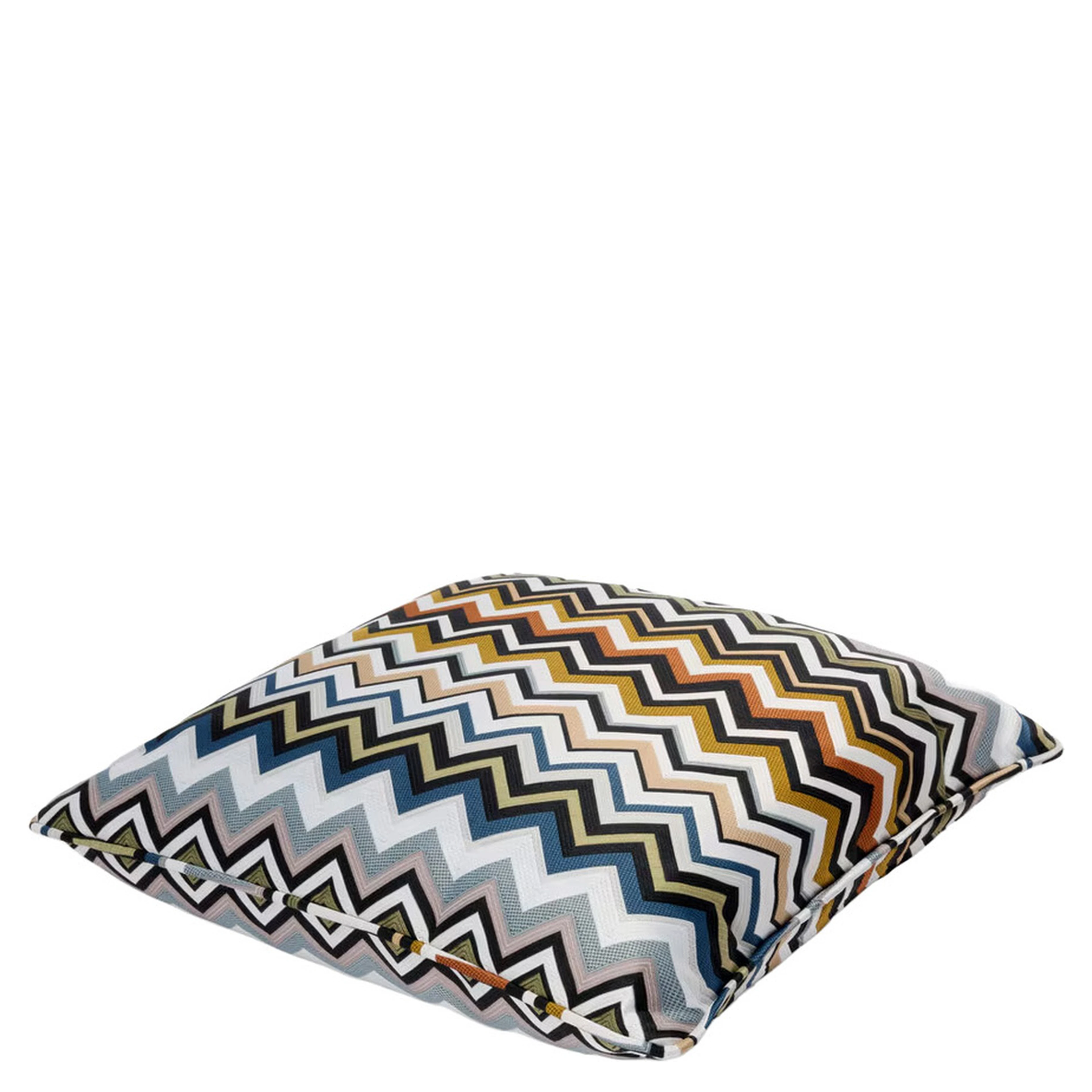 BELFAST multicolor Cushion with Zig-Zag motif all-over in fabric home