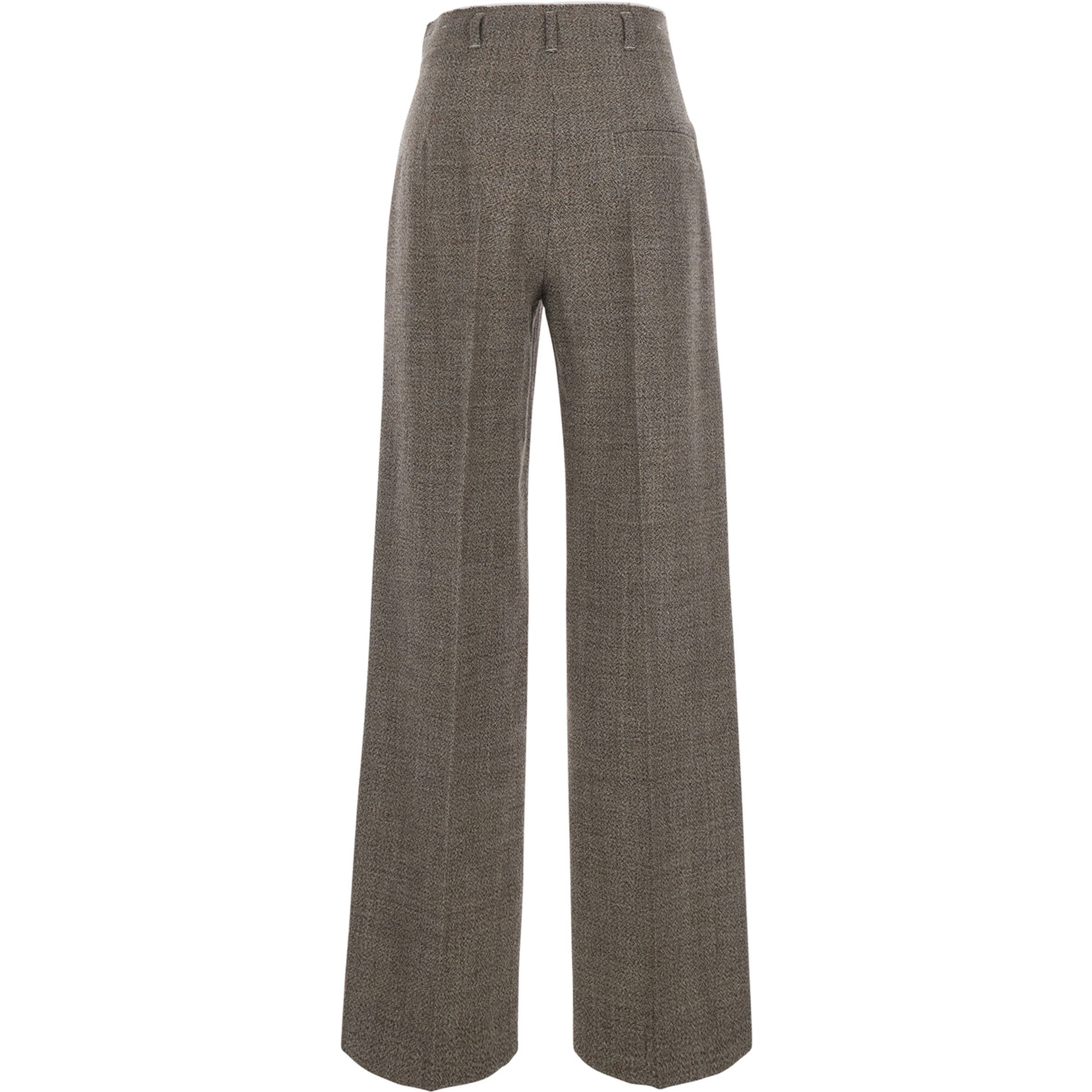 Martini Gray Pants with Belt Loops in Blend Wool for Women