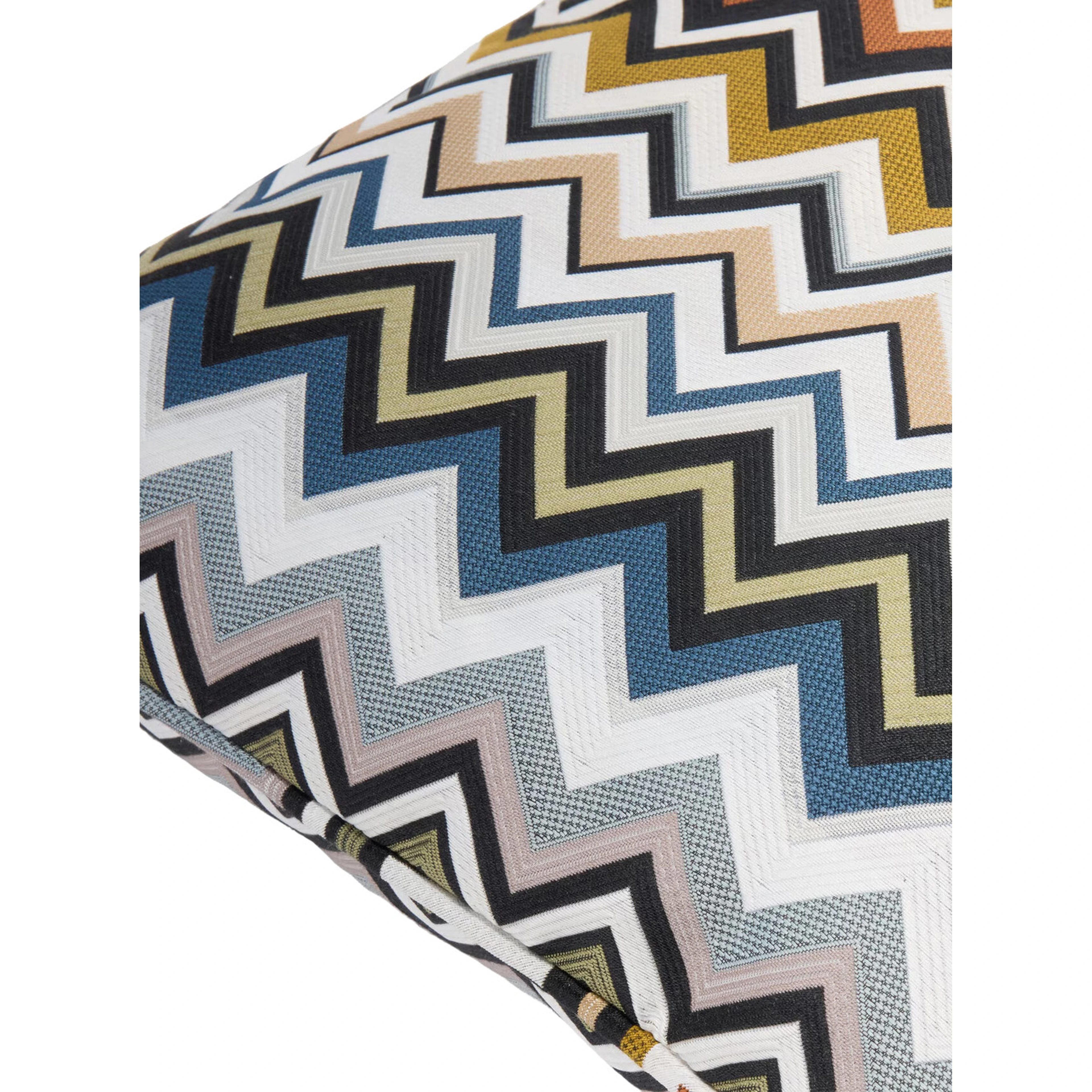 BELFAST multicolor Cushion with Zig-Zag motif all-over in fabric home