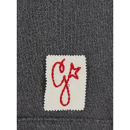 T-Shirt with Logo on the Front and Logo Patch on the Front in Gray Cotton for Men