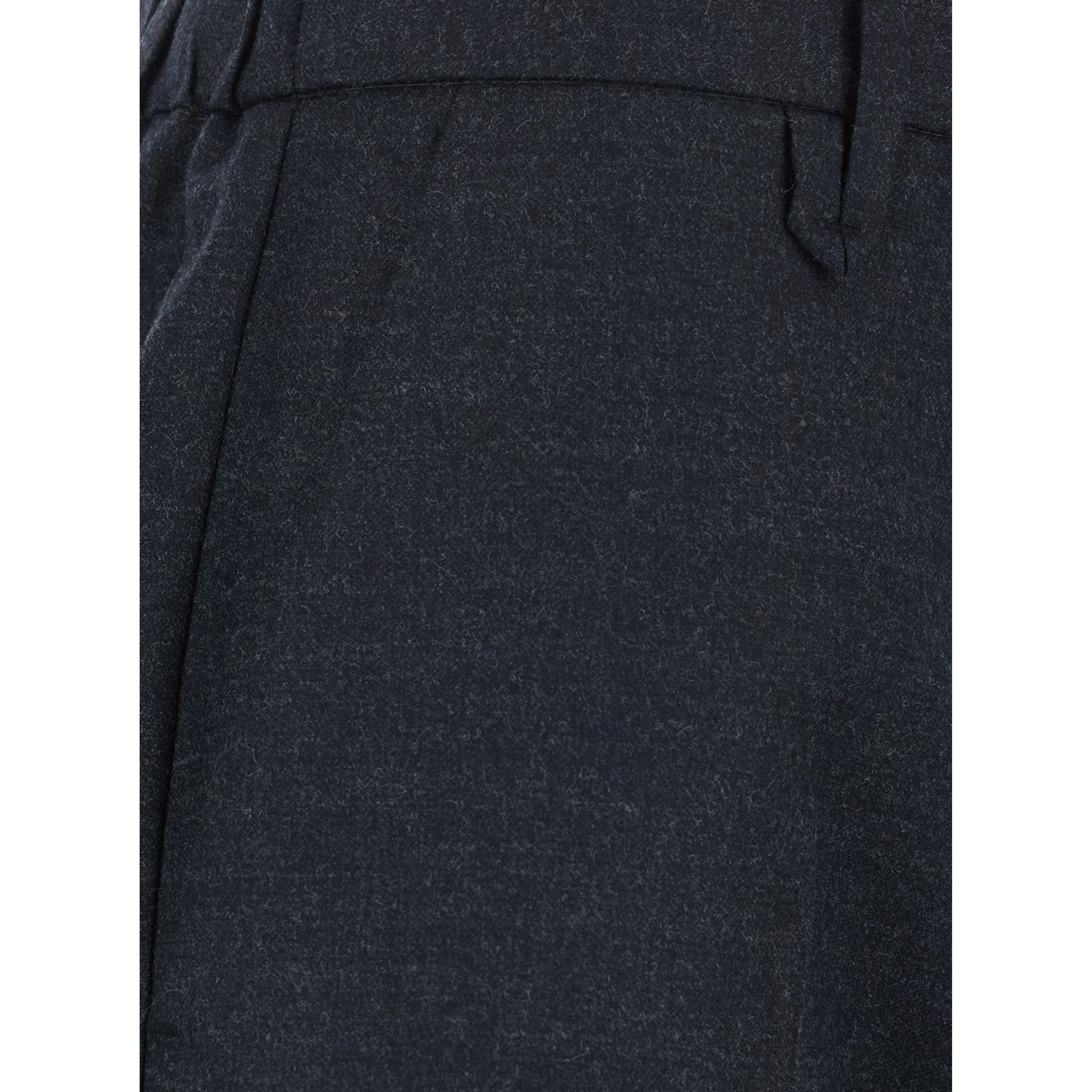 Finn Gray Pants with hidden front closure in Blend wool for women