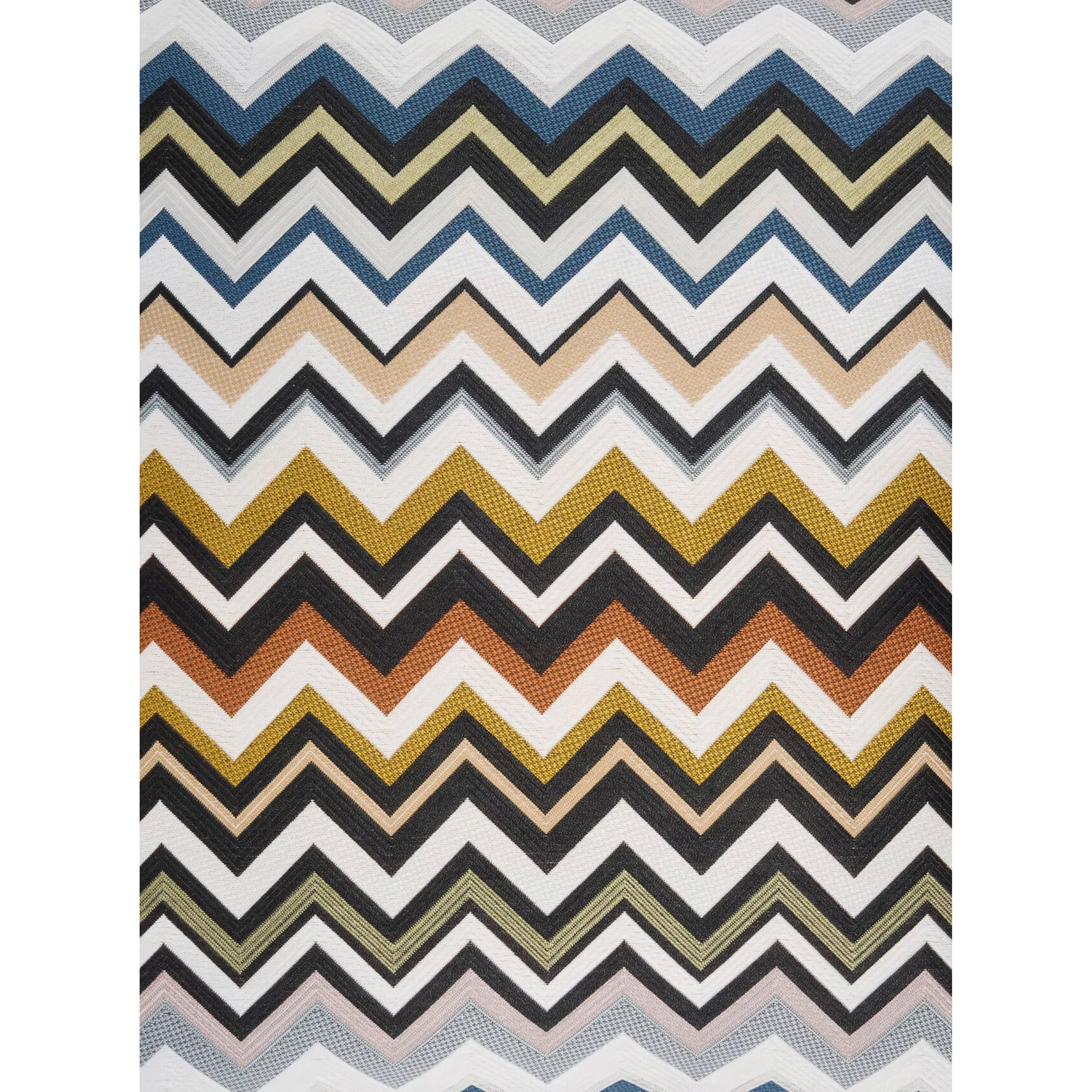 BELFAST multicolor Cushion with Zig-Zag motif all-over in fabric home
