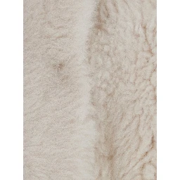 white Vest with round collar and hidden front closure in sheepskin for women