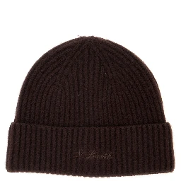 MOSS WOOL Hat with wool processing and brown unisex color