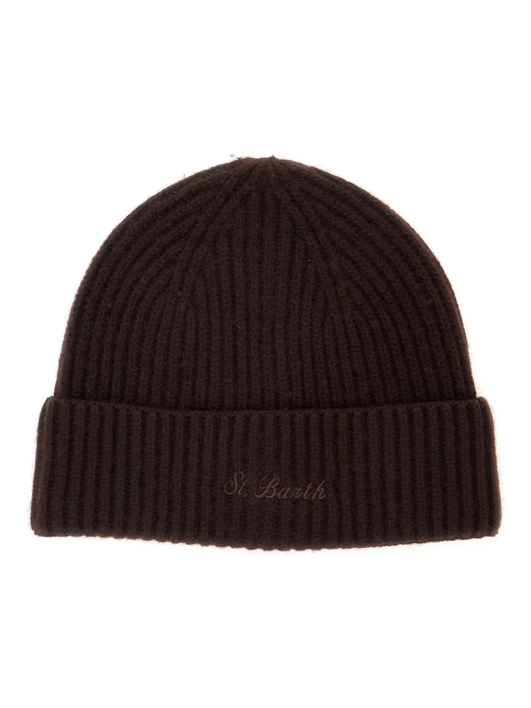MOSS WOOL Hat with wool processing and brown unisex color