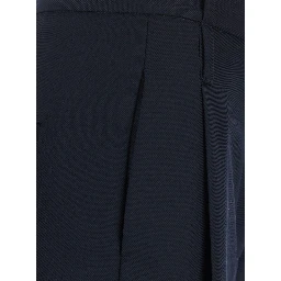 Zillo Blue pants with hidden closure on the front in fabric for women