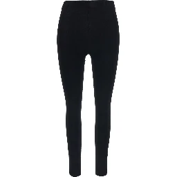 Black leggings with back Logo lettering in viscose women