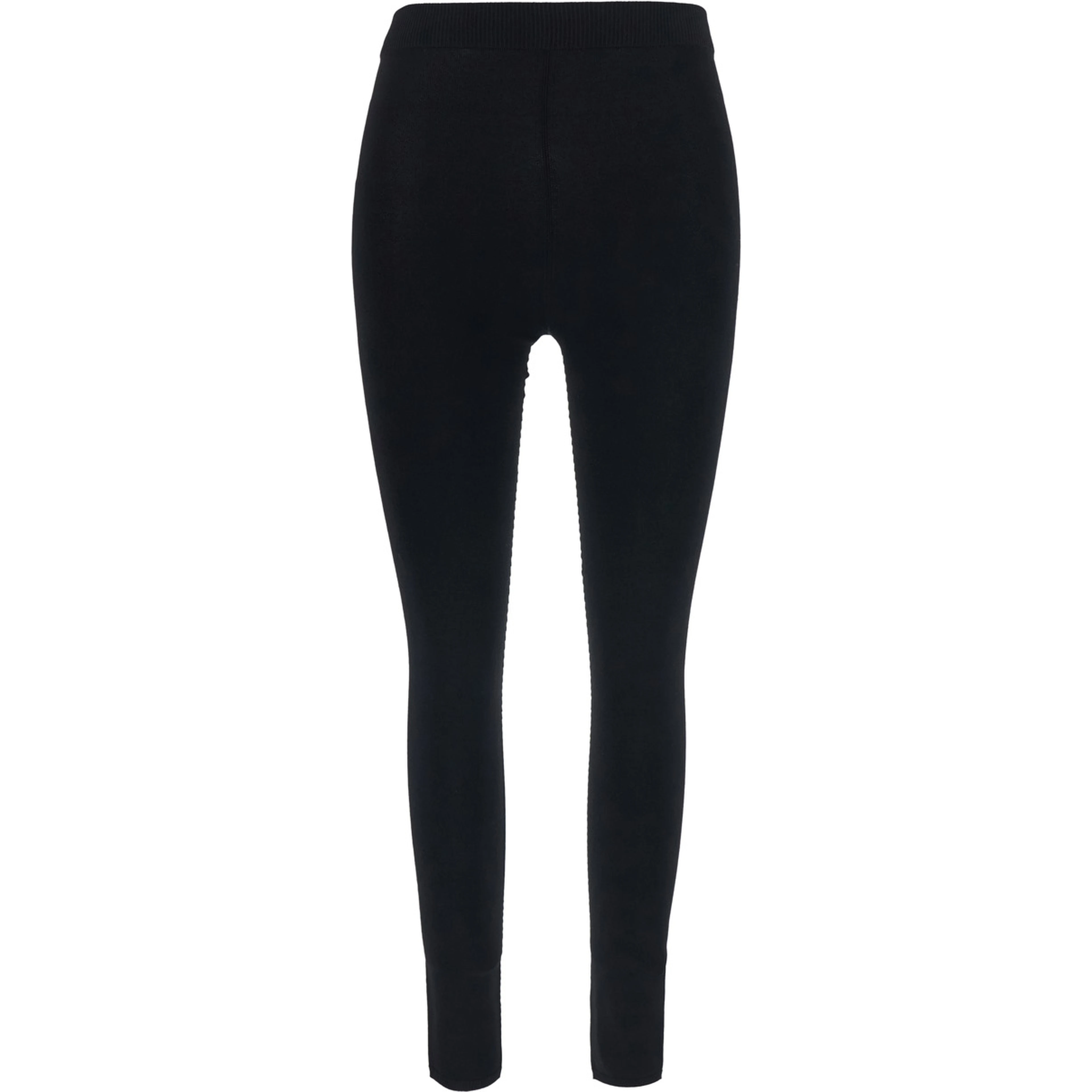 Black leggings with back Logo lettering in viscose women