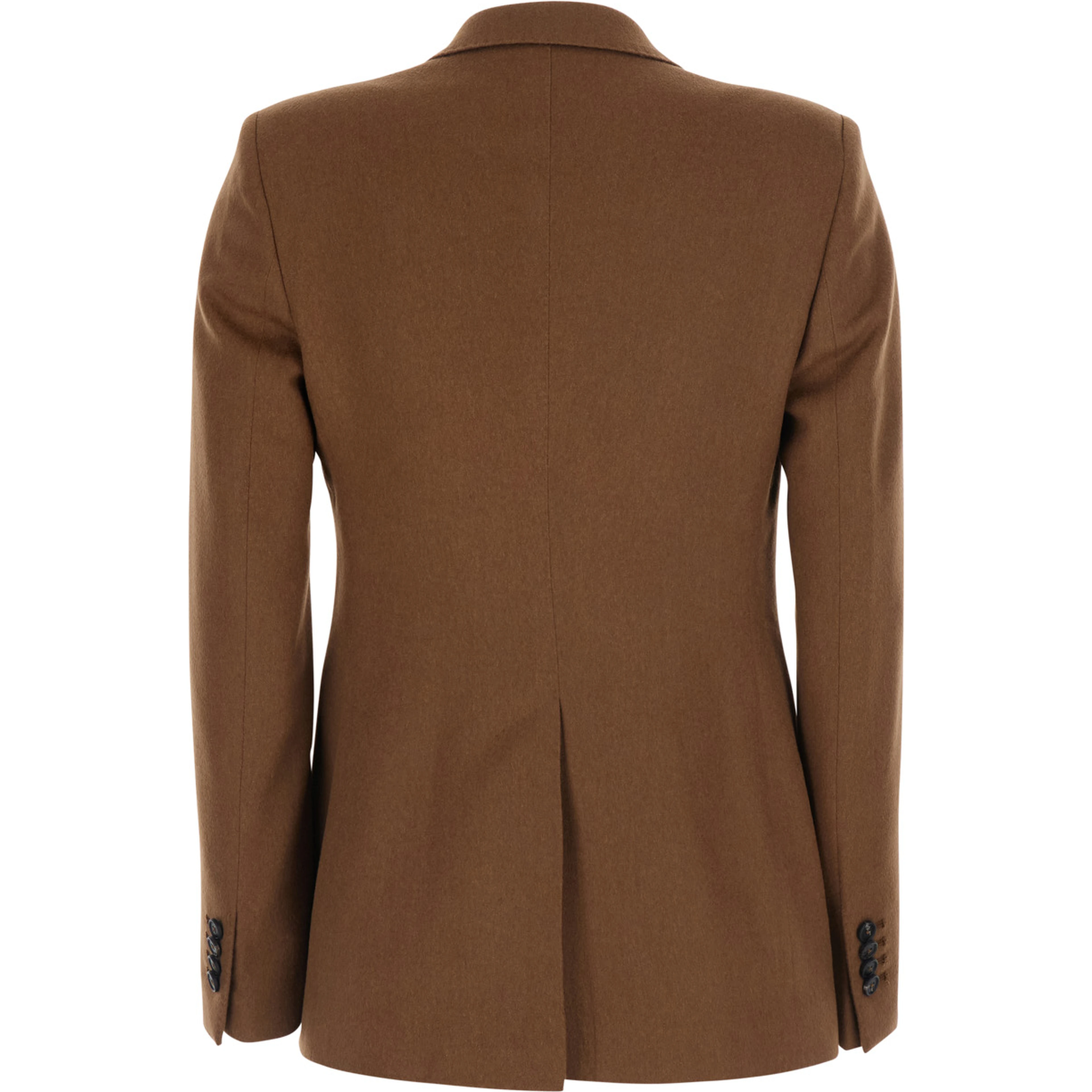 Parigi Brown Double-breasted Jacket with peak revers in velvet for women