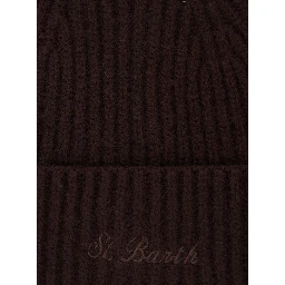 MOSS WOOL Hat with wool processing and brown unisex color