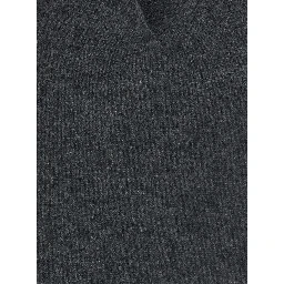 Polo neck knit in grey cashmere for men