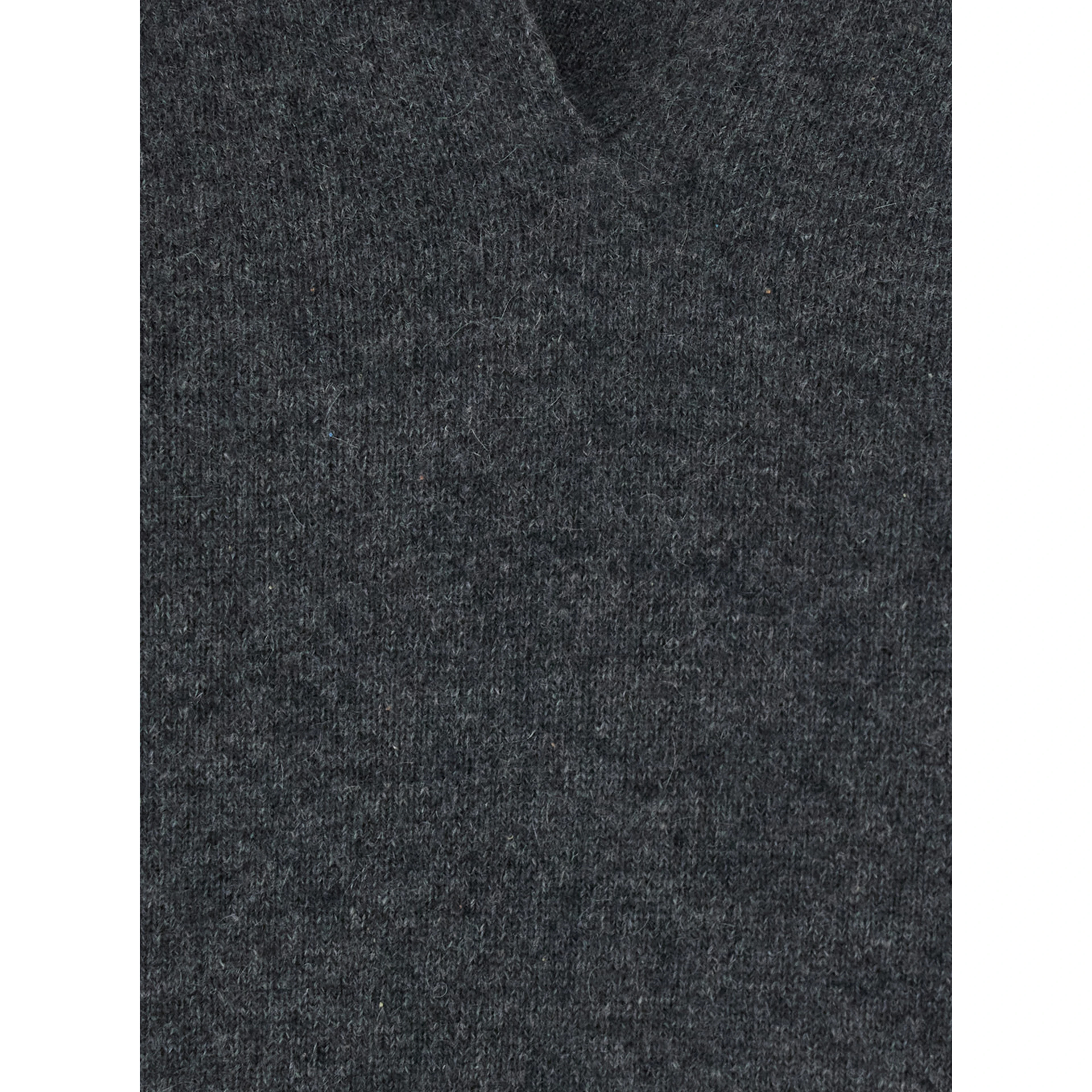 Polo neck knit in grey cashmere for men