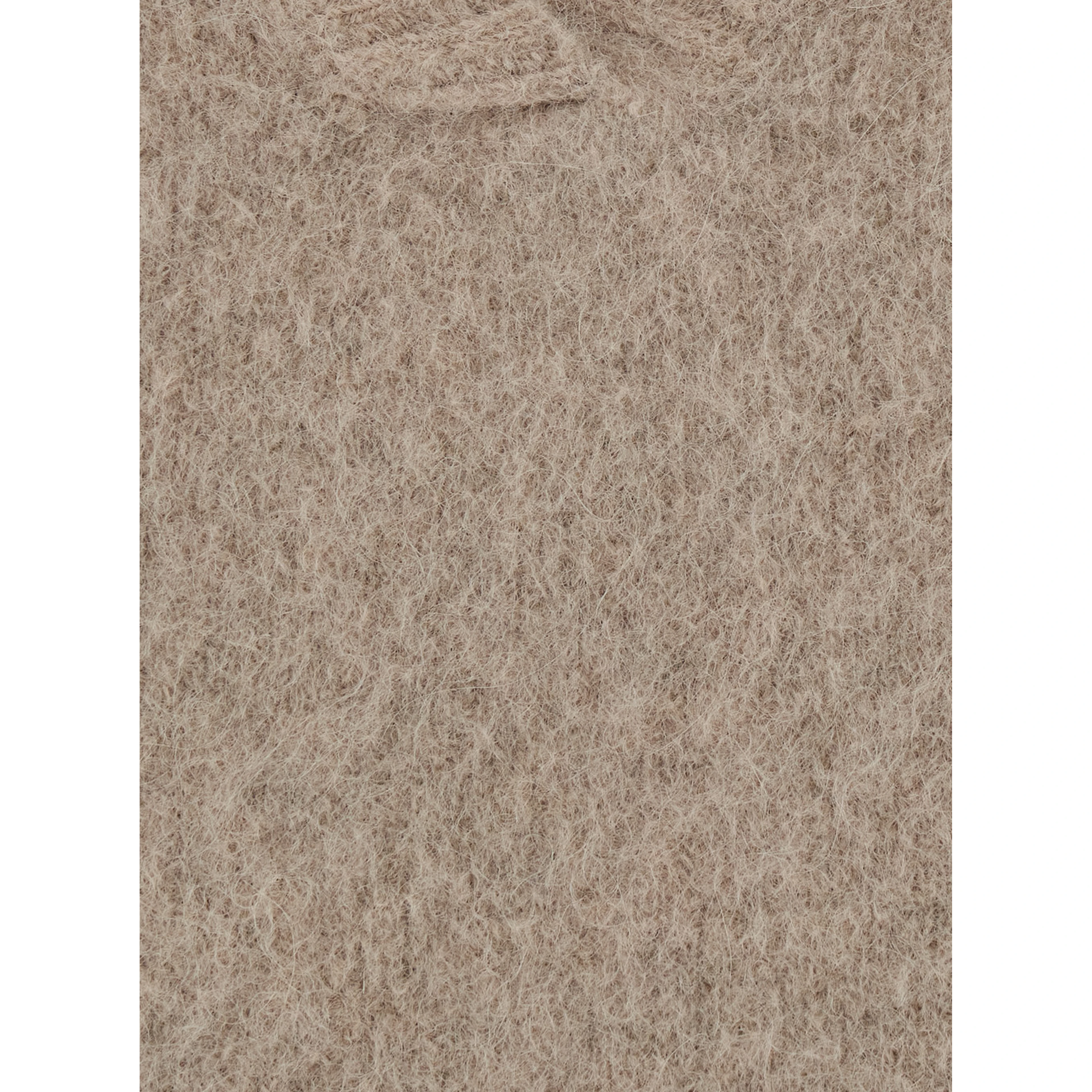 Beige Long Sleeve V-Neck Top for Women