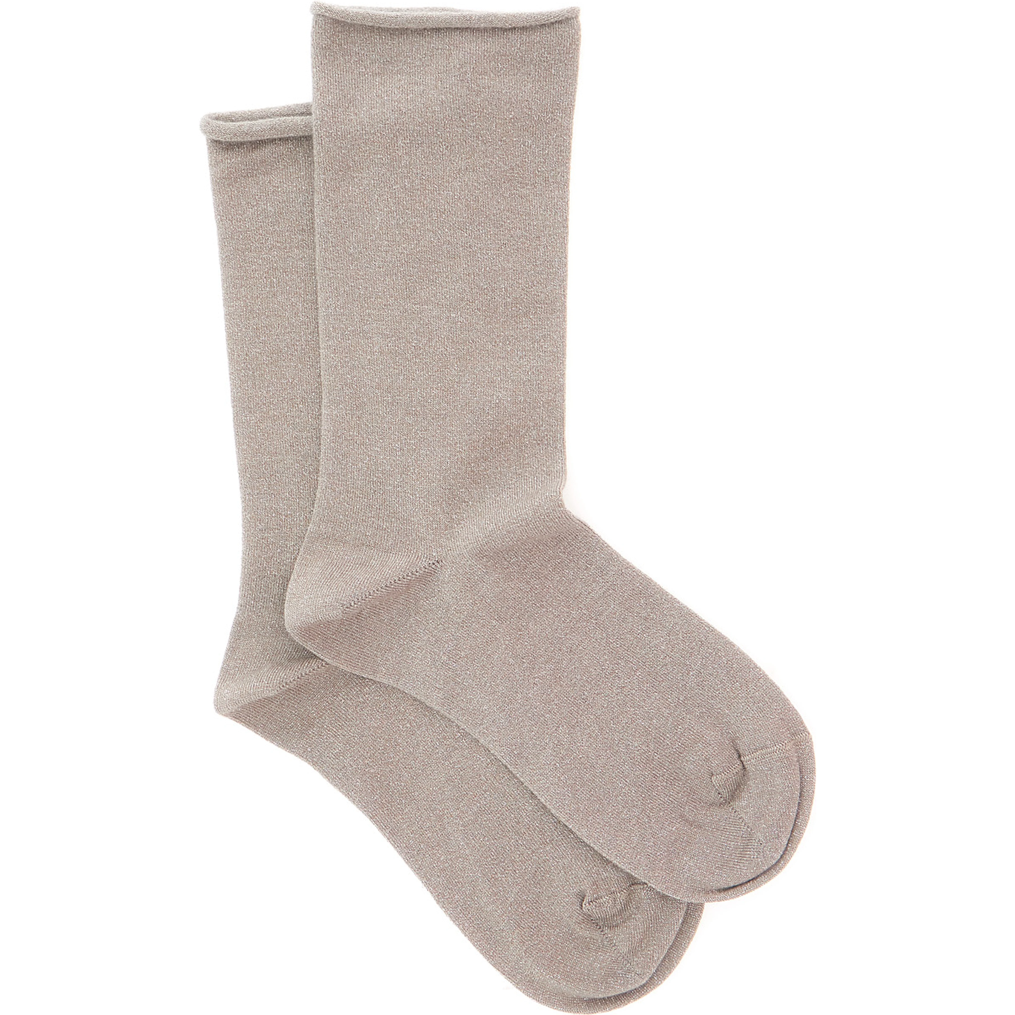 Grey socks with stretch design in cashmere and silk blend women