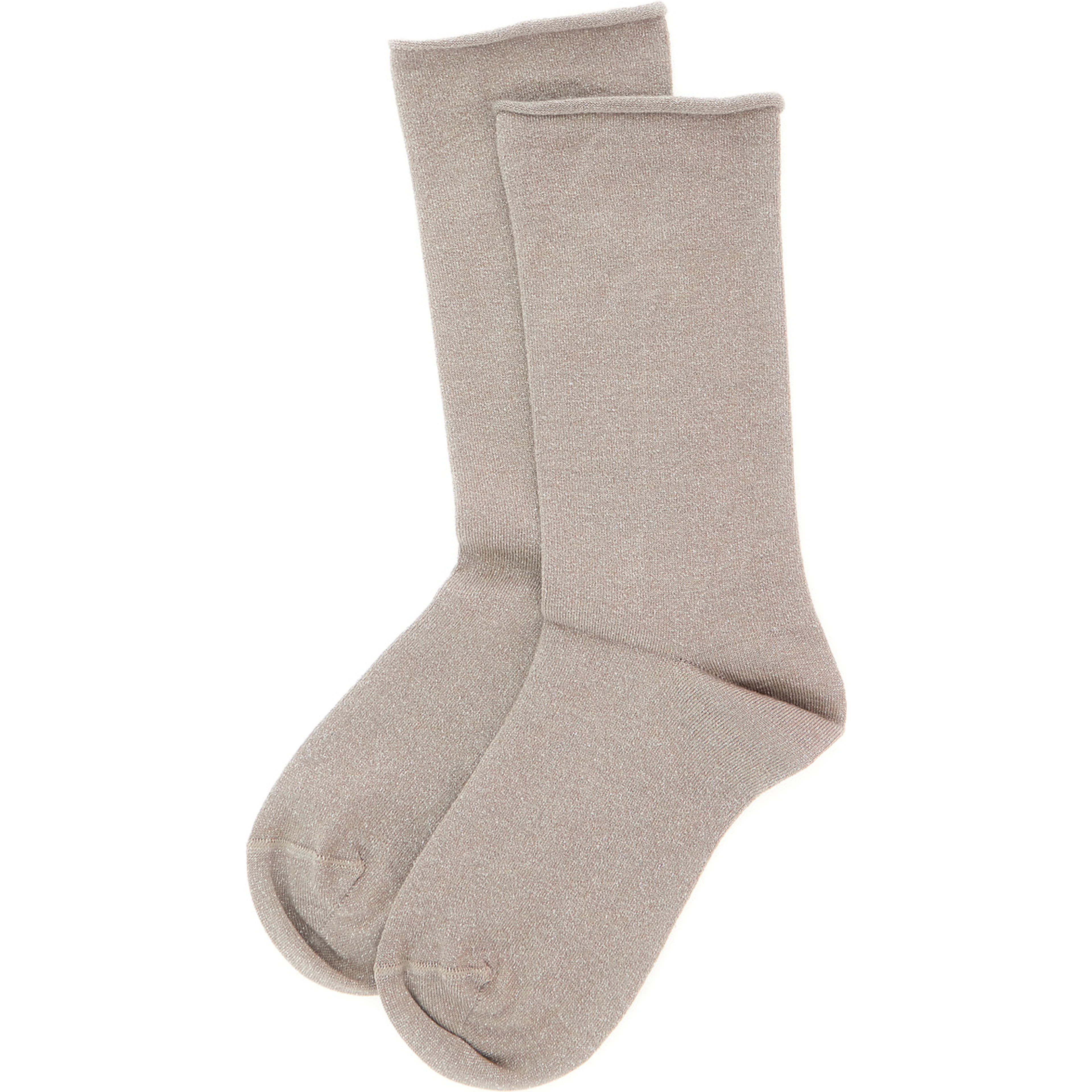 Grey socks with stretch design in cashmere and silk blend women