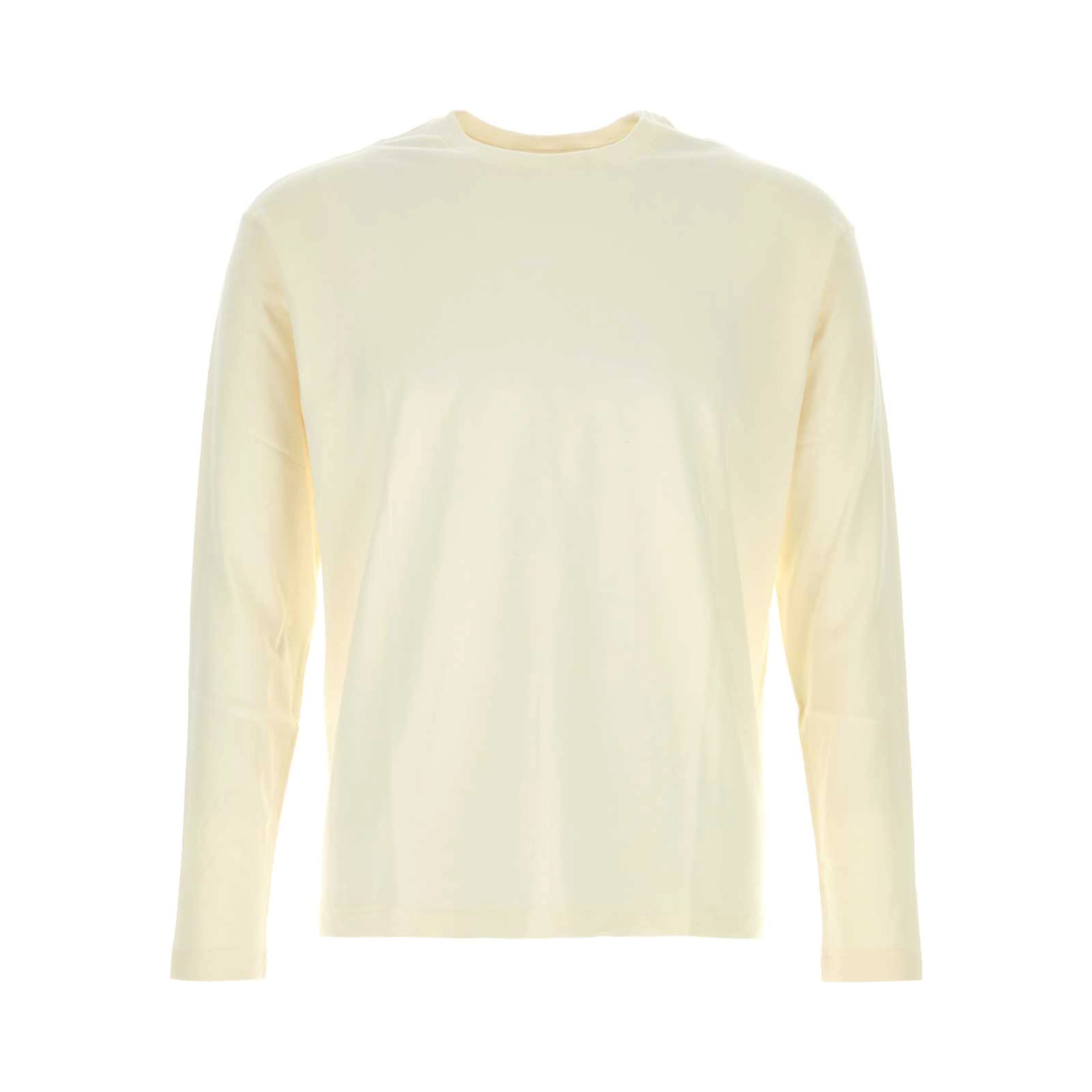 BRUSHED ORGANIC COTTON JERSEY L/S TEE