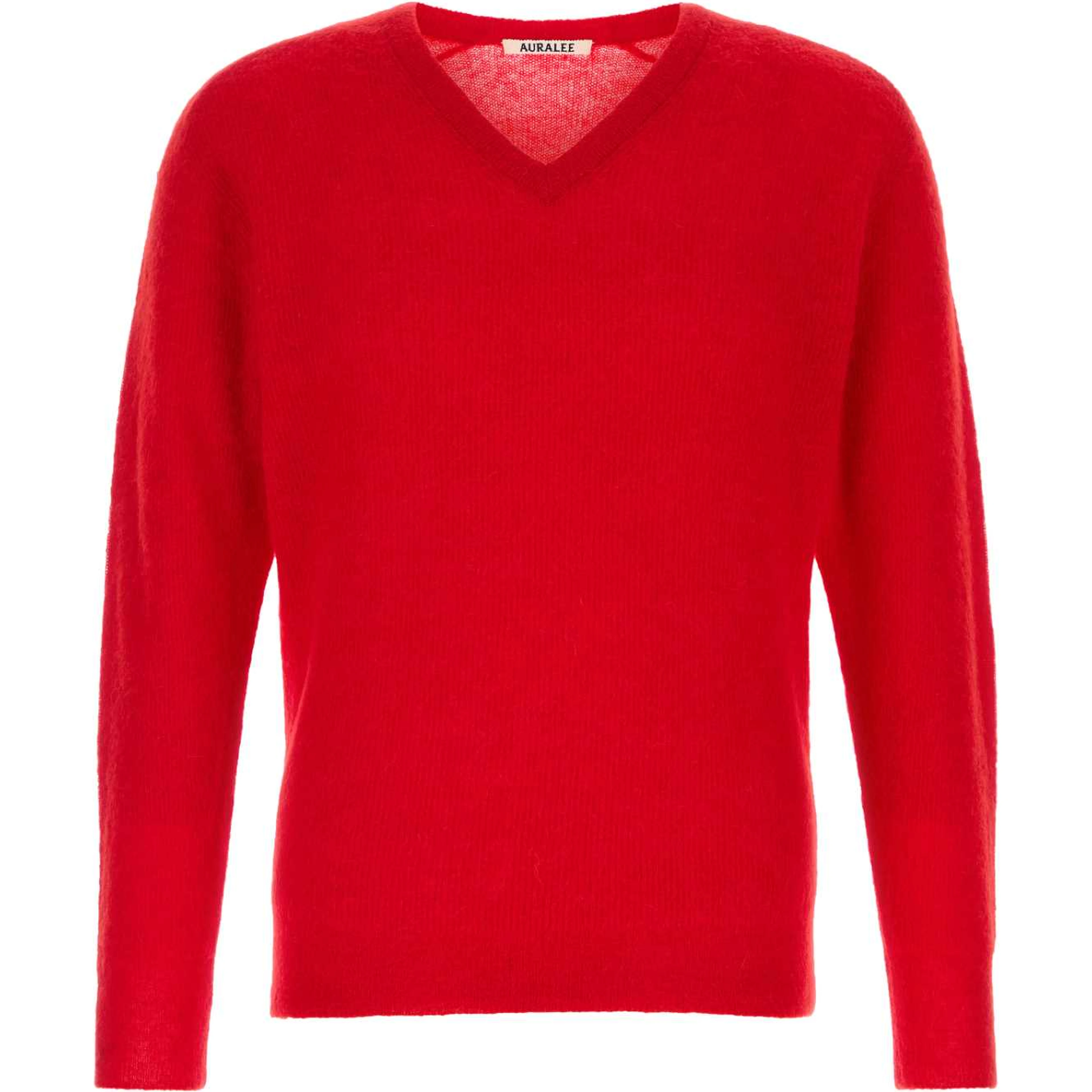 BABY SURI ALPACA SHEER KNIT V-NECK P/O