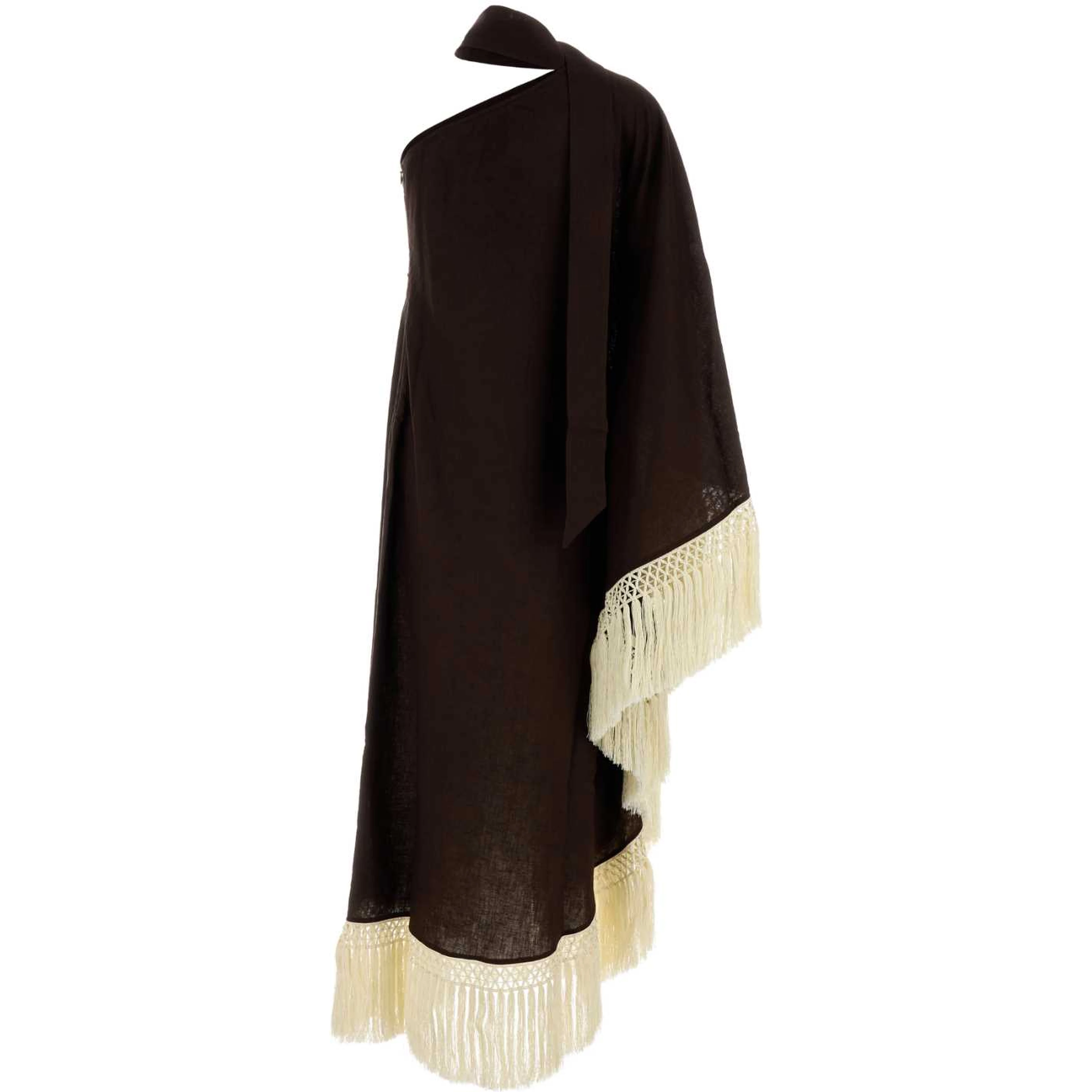 ANDES DRESS CHOCOLATE-IVORY