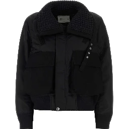 NYLON TWILL X WOOL MELTON BLOUSON