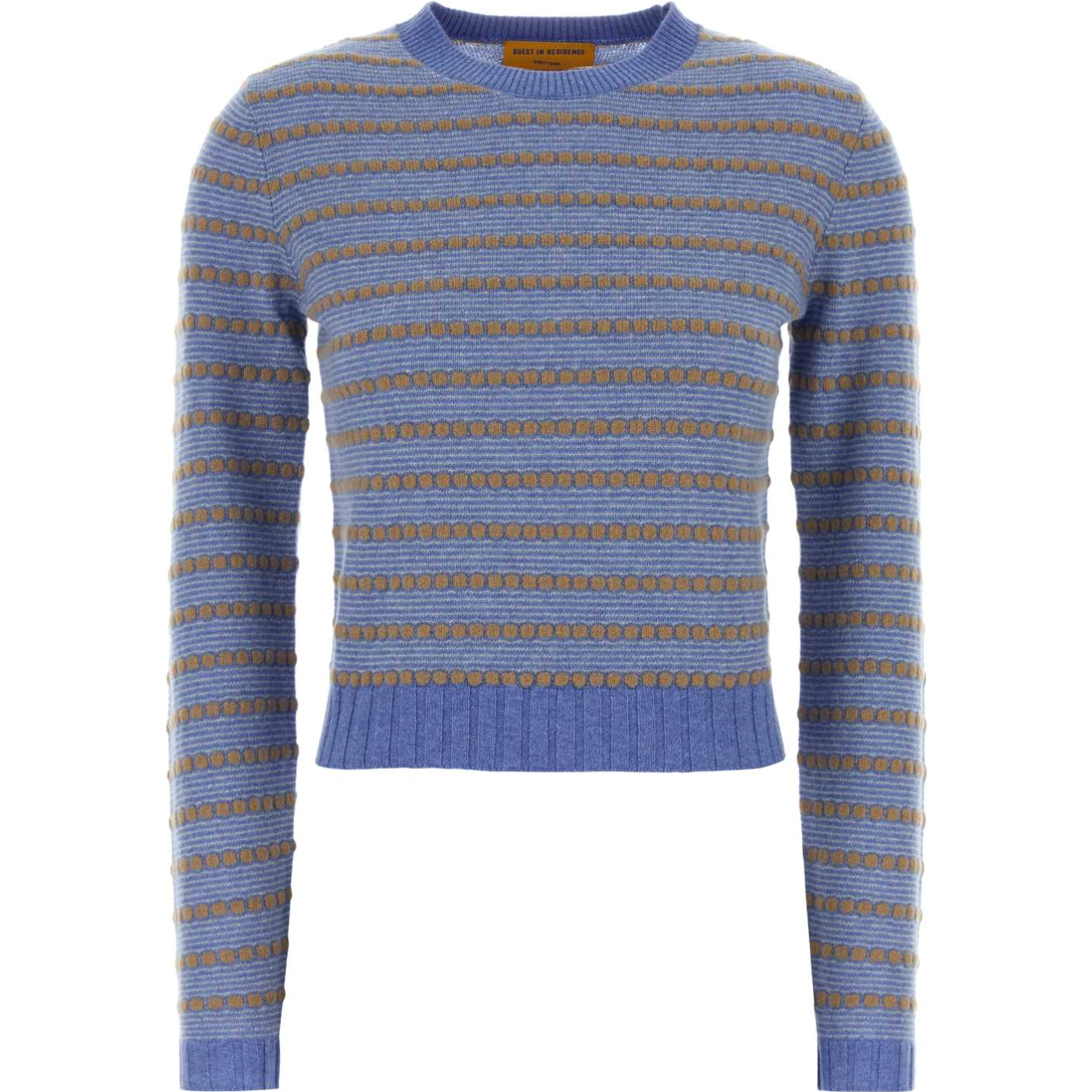 Pebble Stripe Shrunken Crew