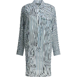 Striped chemisier dress