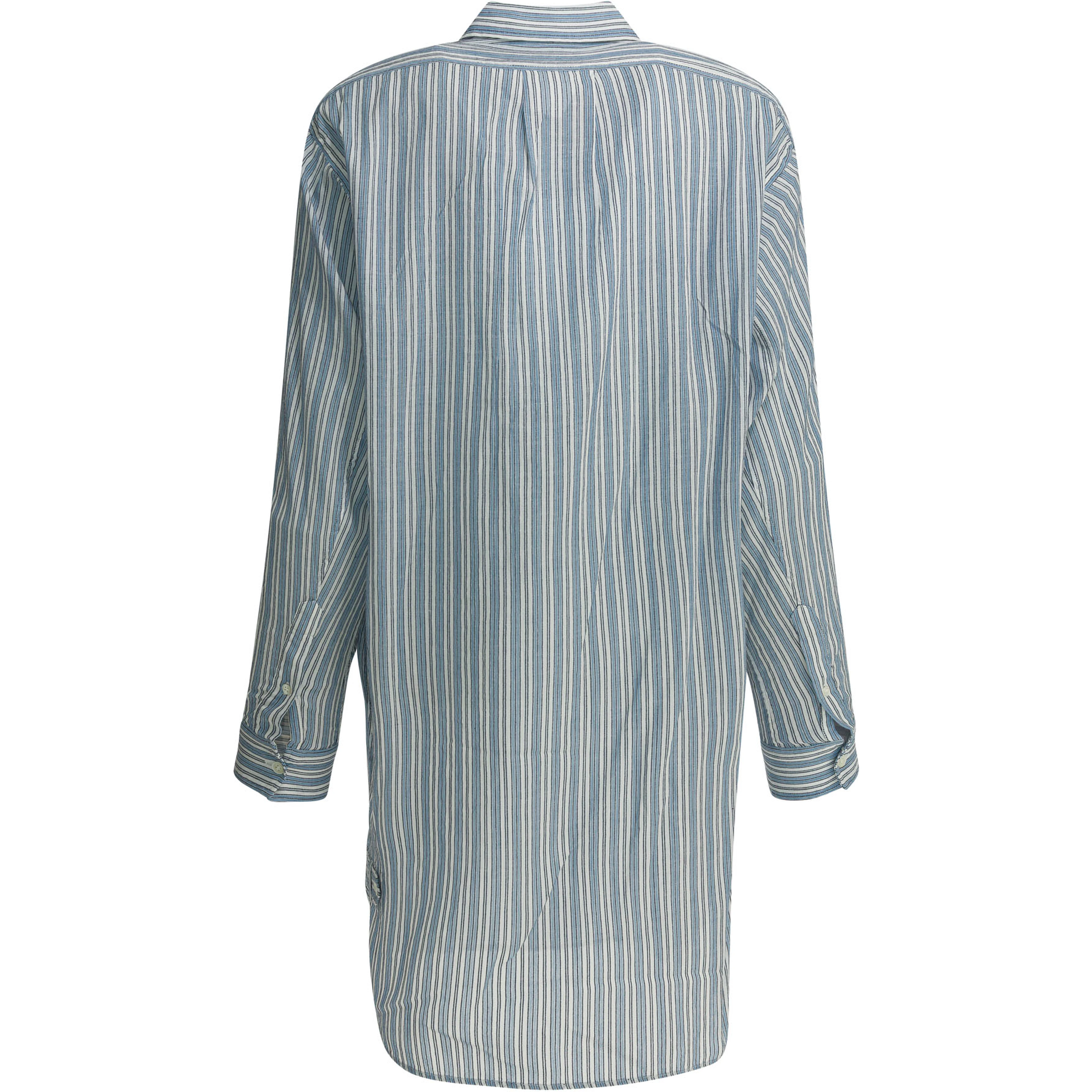 Striped chemisier dress