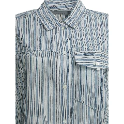 Striped chemisier dress