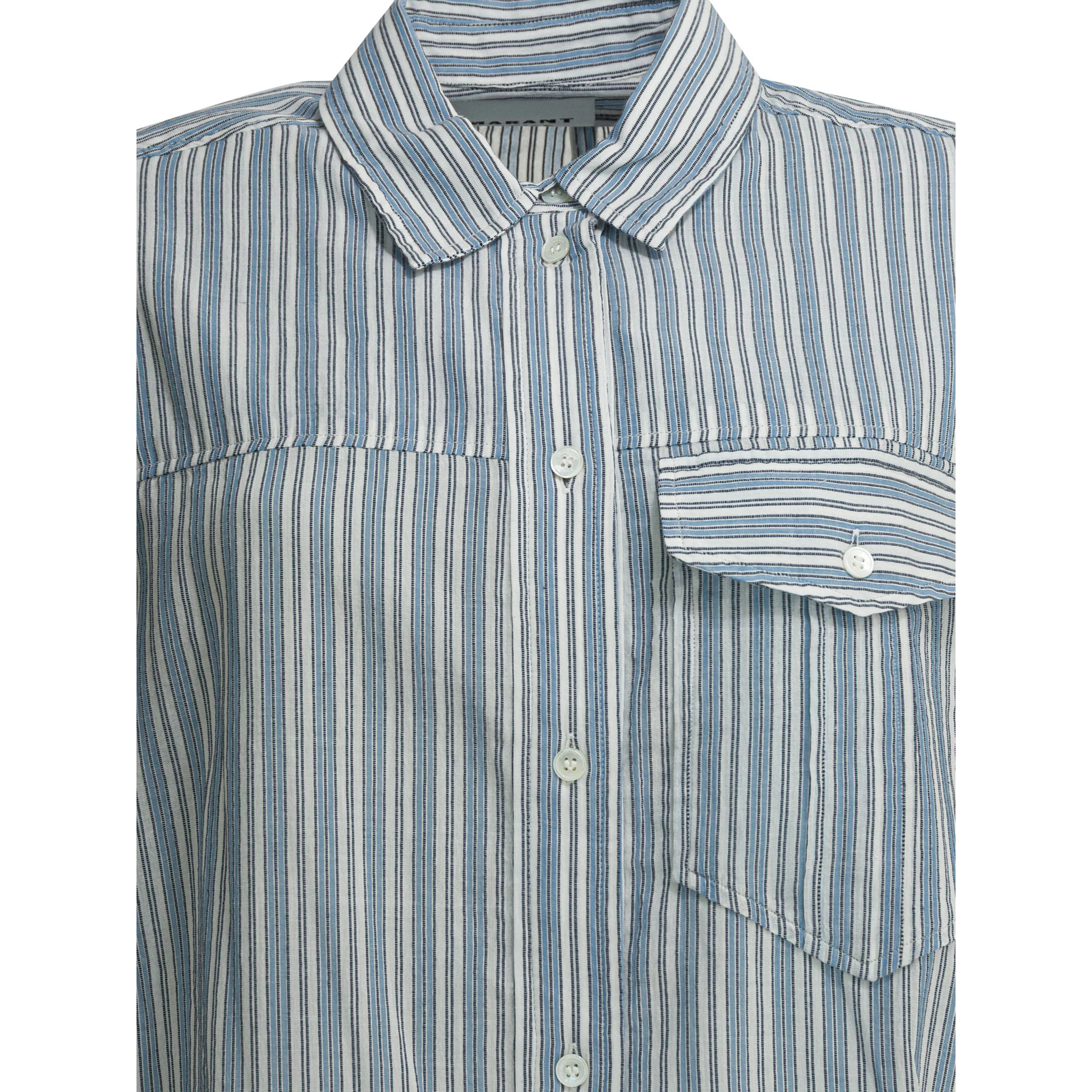 Striped chemisier dress