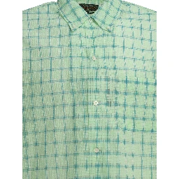 "Open BD Nylon Airy Plaid" Casual Shirt