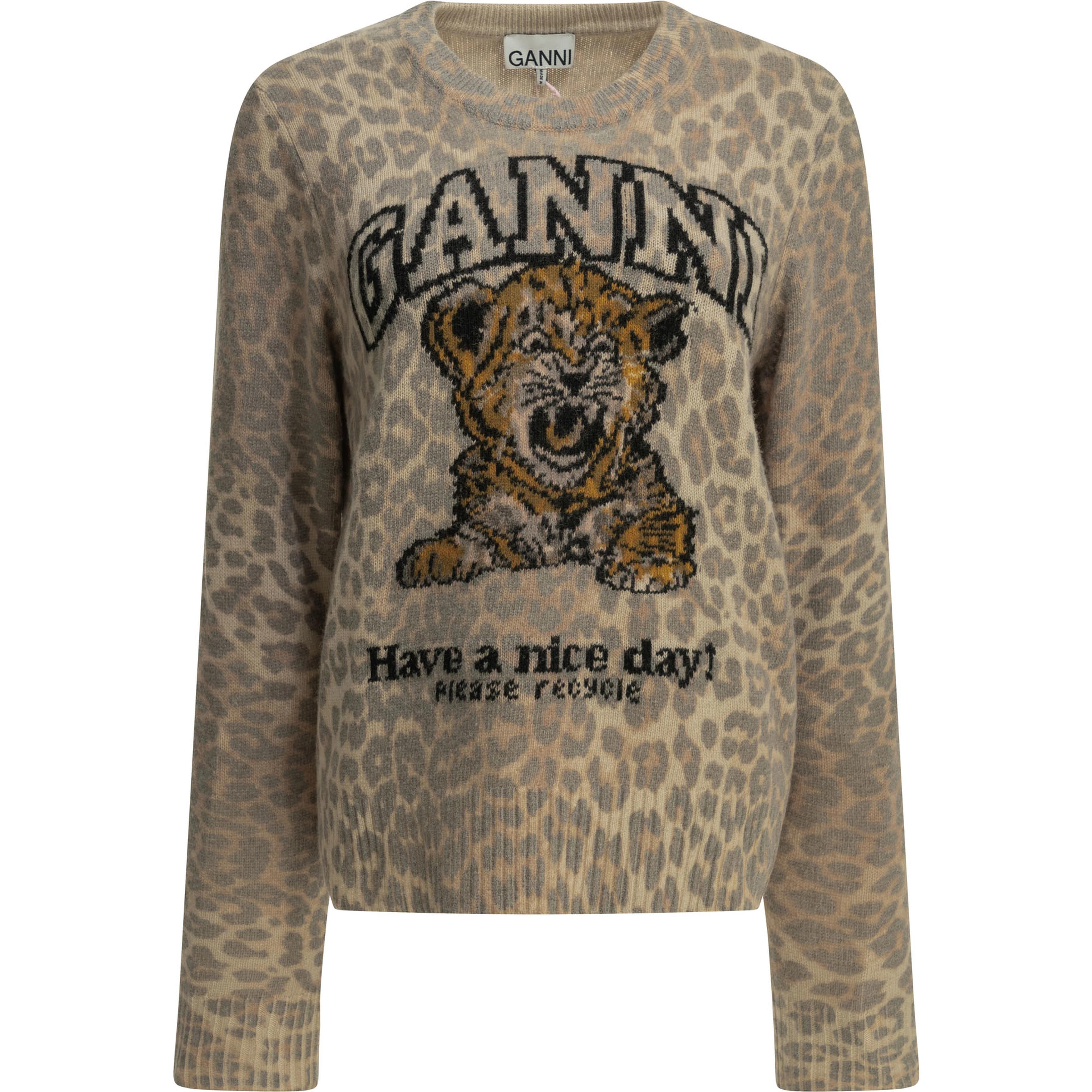 "Tiger" crewneck sweater