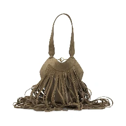 "Nano Lotus Fringe" Small Shoulder Bag