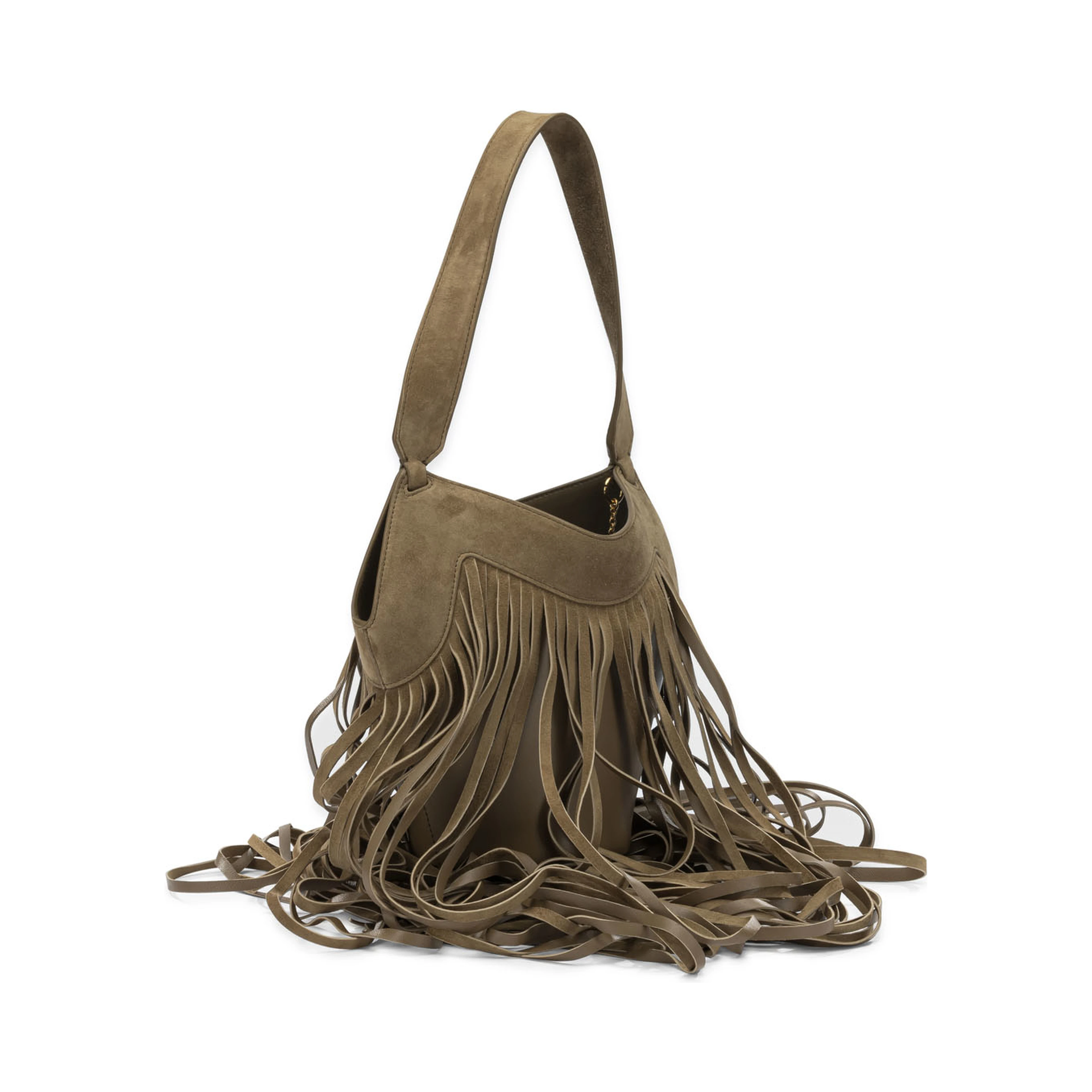 "Nano Lotus Fringe" Small Shoulder Bag