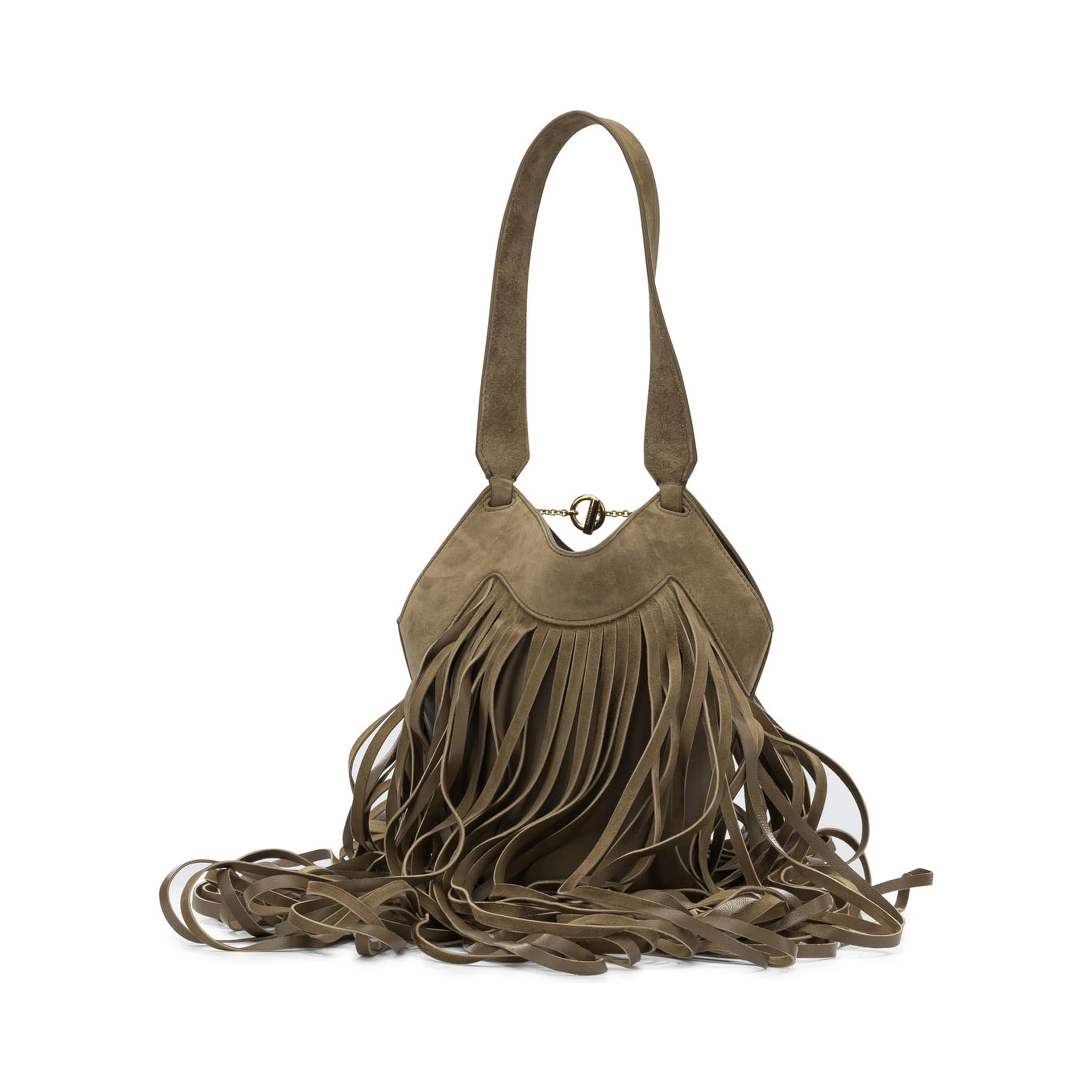 "Nano Lotus Fringe" Small Shoulder Bag
