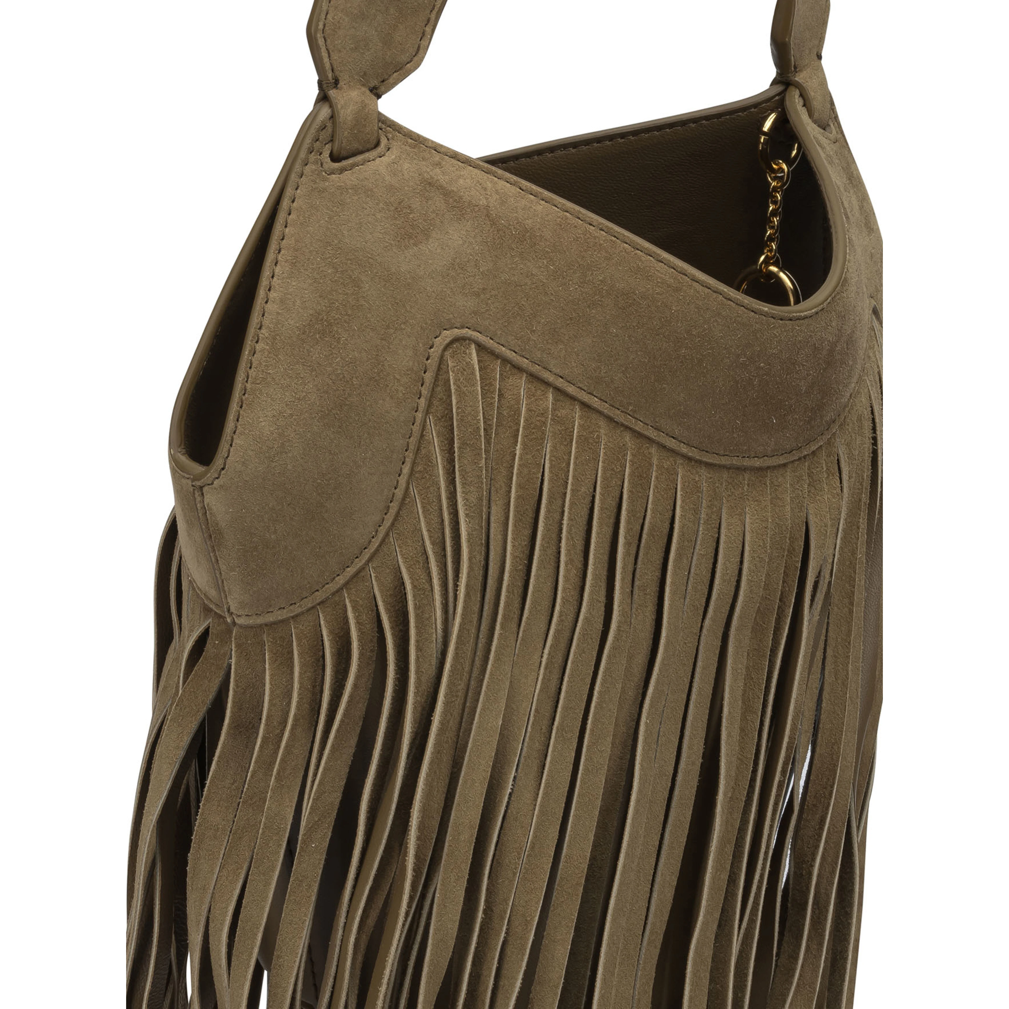 "Nano Lotus Fringe" Small Shoulder Bag