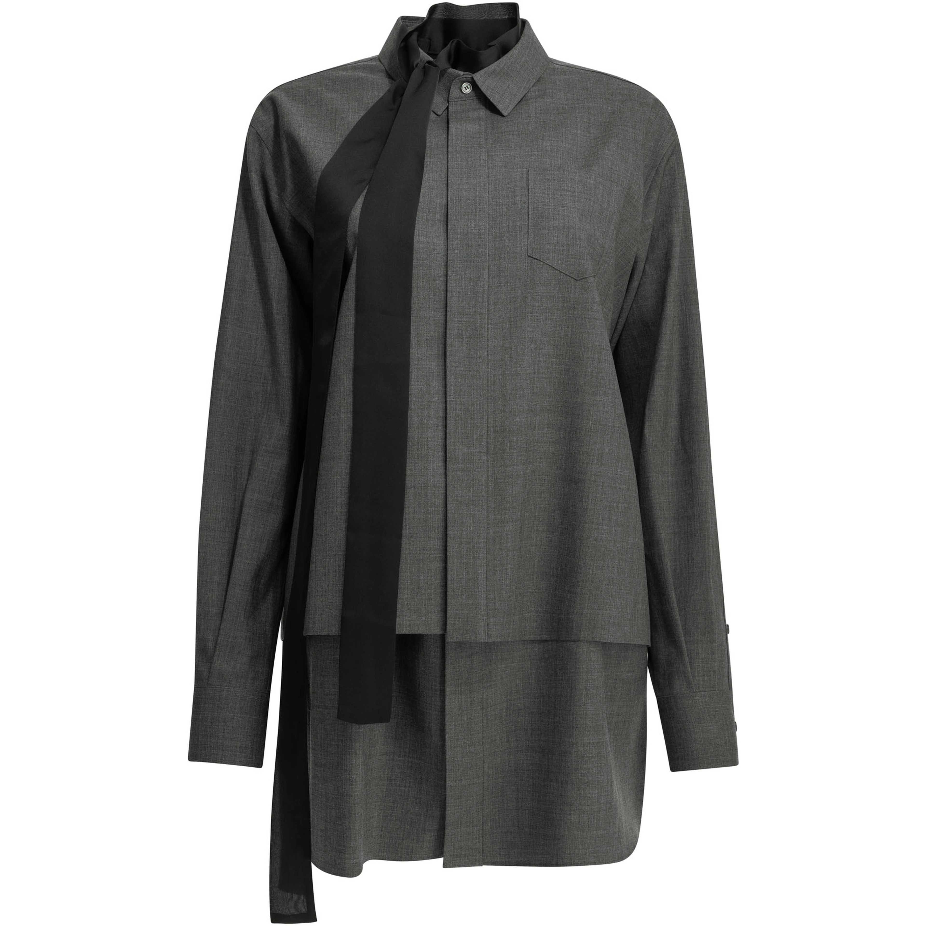 Short wool shirtdress