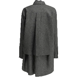 Short wool shirtdress